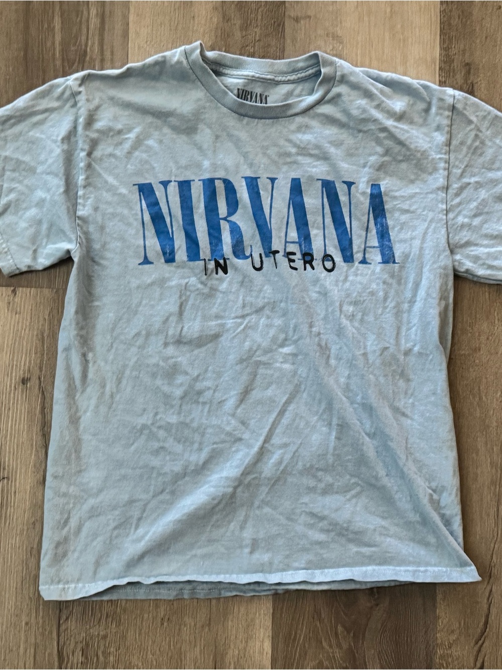 NIRVANA Light Blue 'In Utero' Short Sleeve Tee